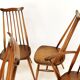 Set of 6 vintage Ercol elm & beech Goldsmith dining chairs mid century