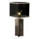Italian architectural table lamp in acrylic and chrome, 1970s.