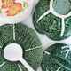 Soup tureen and green cabbage plate