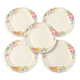 Set of 15 pastel floral patterned plates.