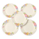 Set of 15 pastel floral patterned plates.