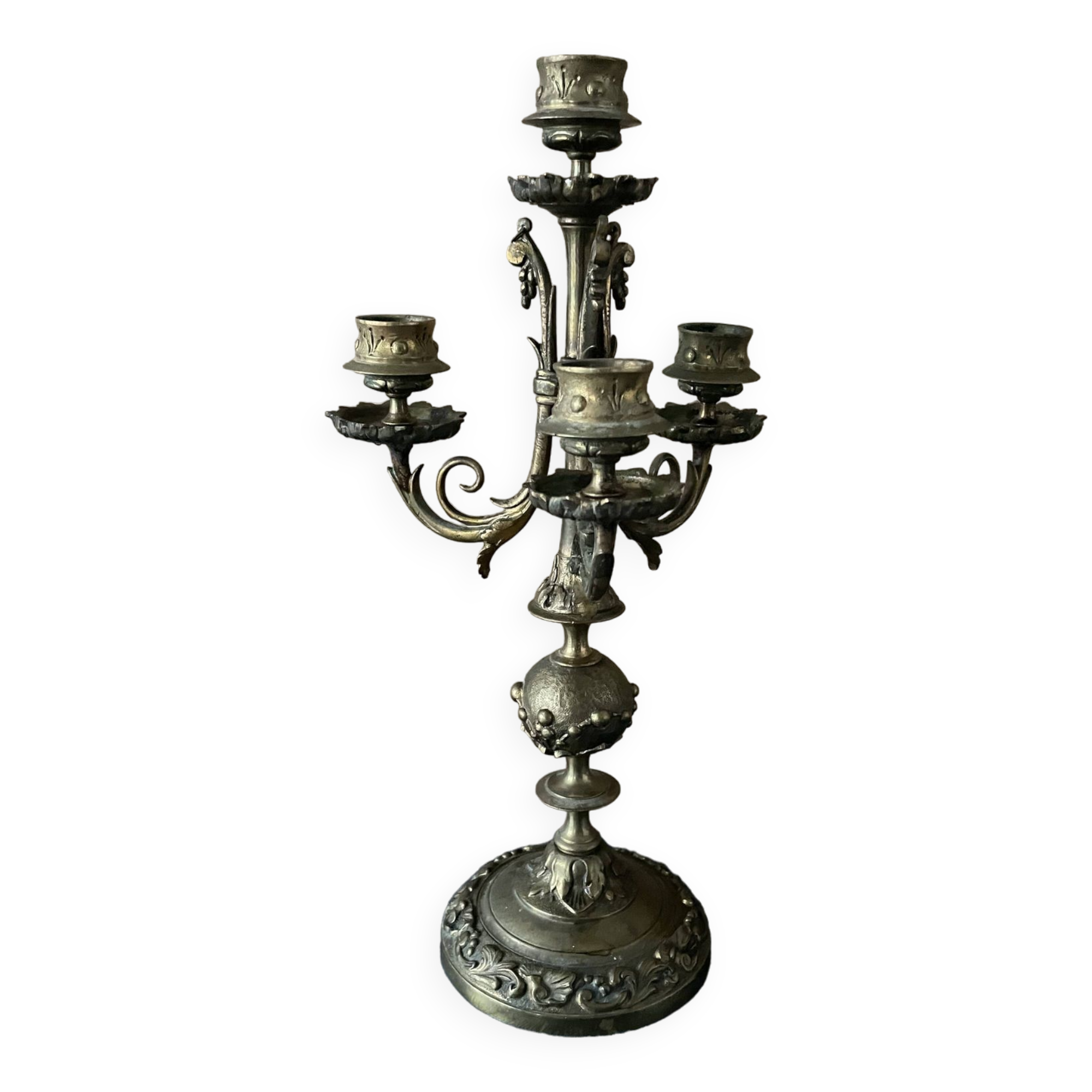 Old metal candlestick