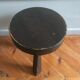 Tabouret tripode bois style Courchevel brutaliste