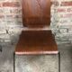 Vintage Scandinavian chairs in thermoformed wood 1970