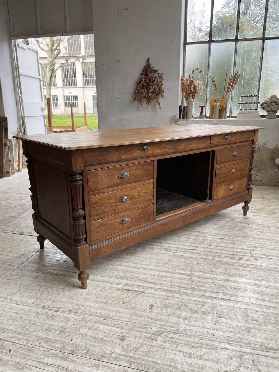 Comptoir en chêne drapier chêne 1900