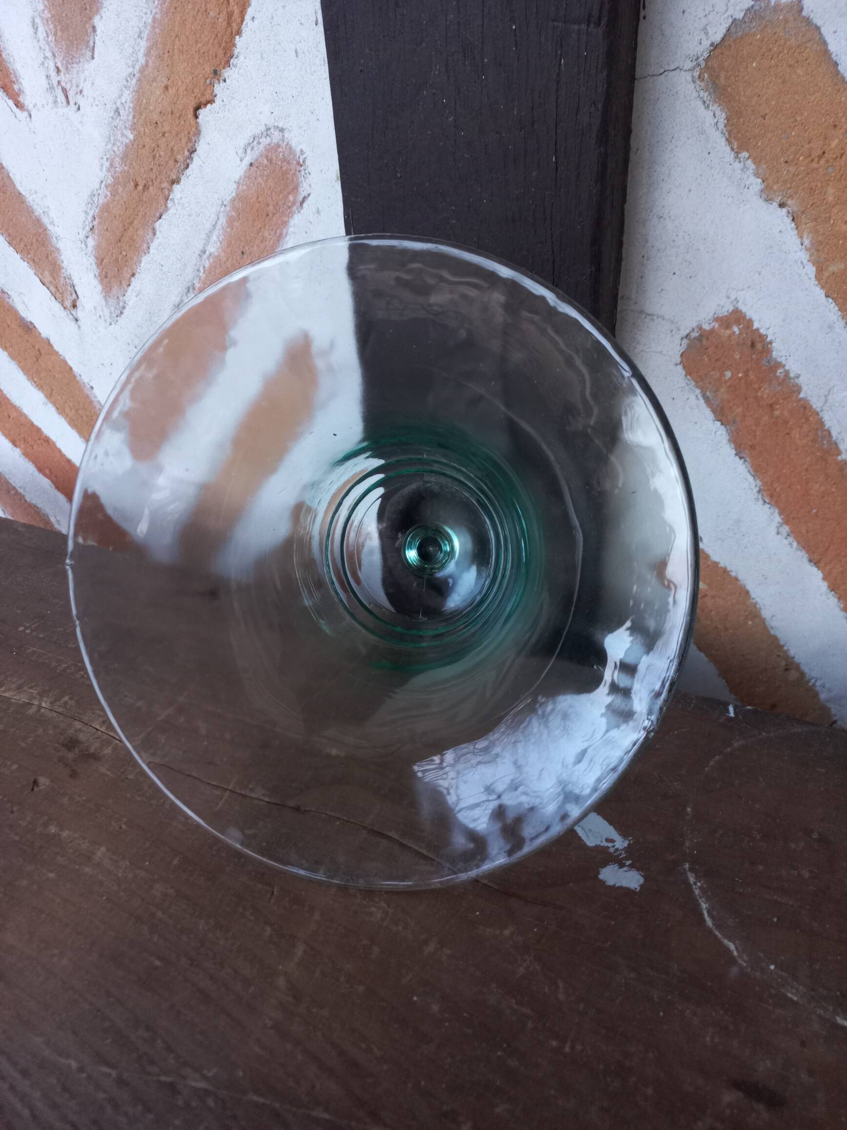 Cloche verre vert céladon