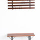 Rosewood bench set with rack Italia 1970s