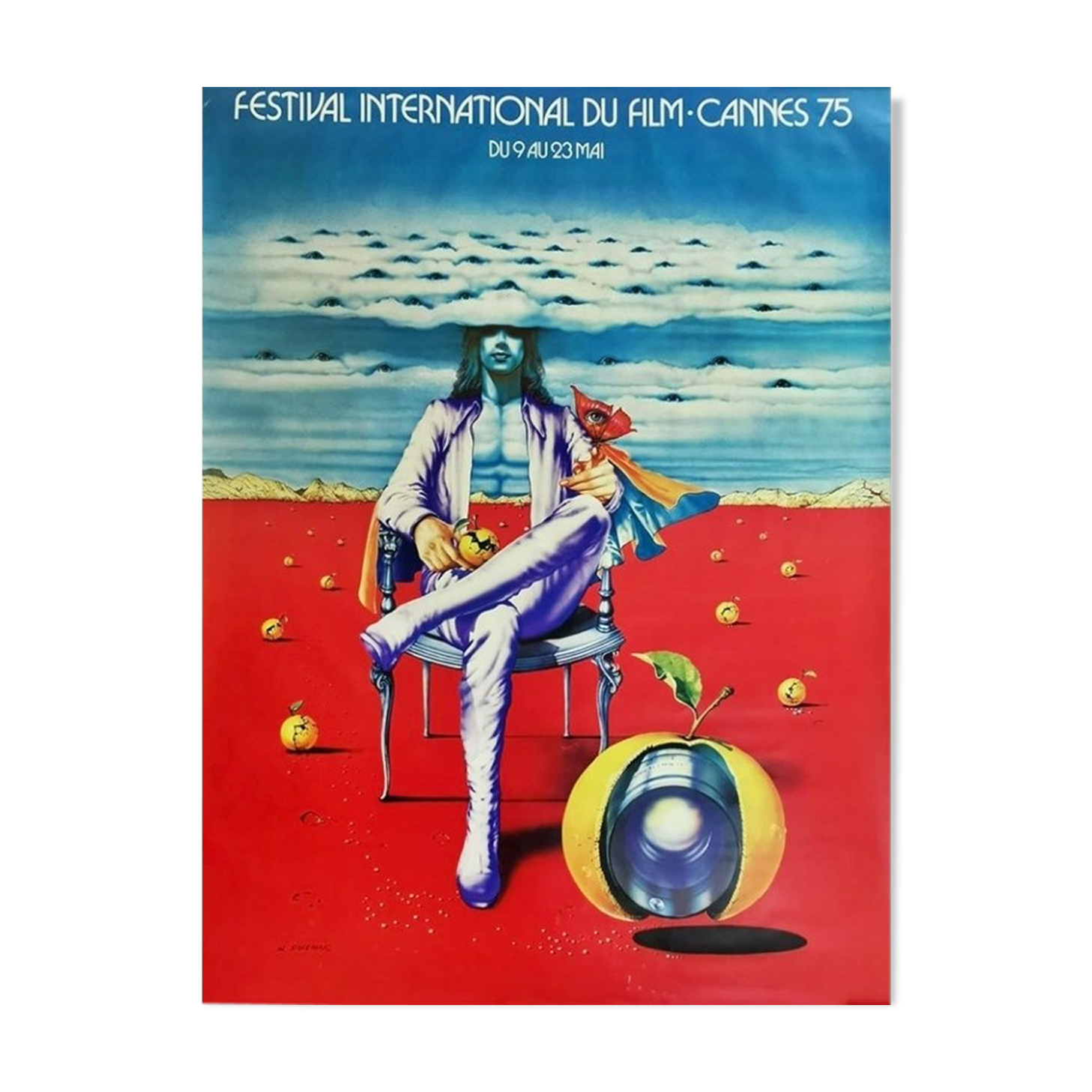 Poster Cannes Film Festival 1975 format 120x160 cm