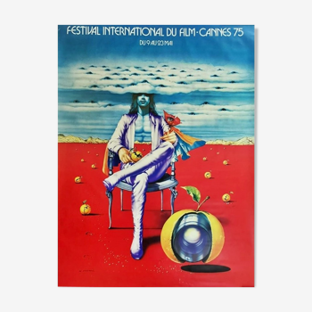 Affiche festival de Cannes 1975 format 120x160 cm