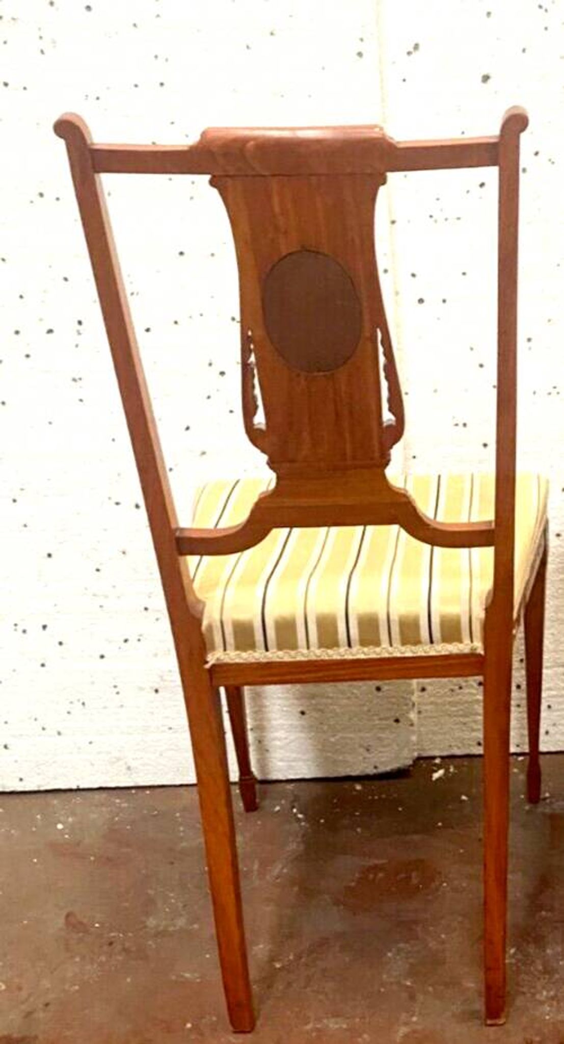 Louis XVI style bedroom chair in 19th century veneer wood