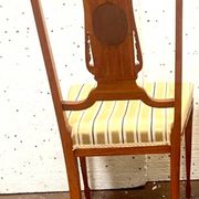 Louis XVI style bedroom chair in 19th century veneer wood