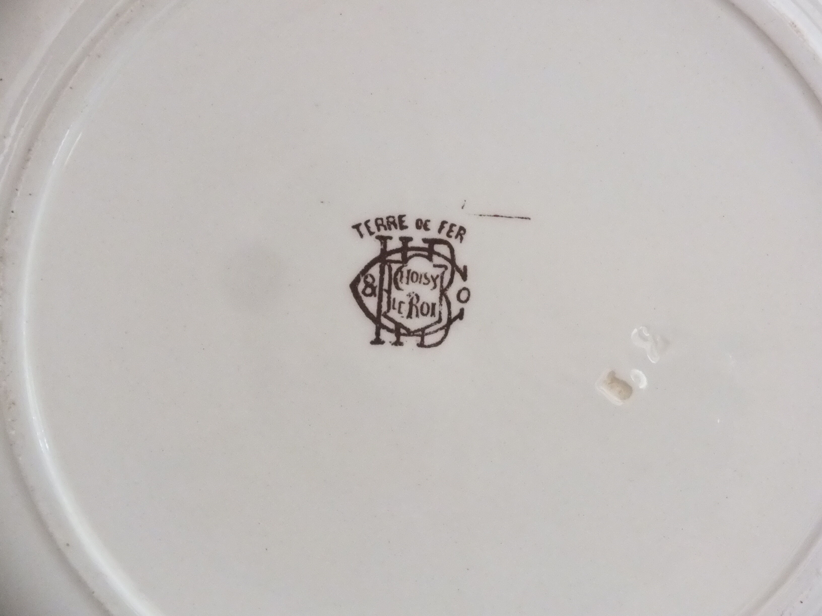 Round dish n°1 Choisy le Roi in Iron Earth decoration fruits and insects