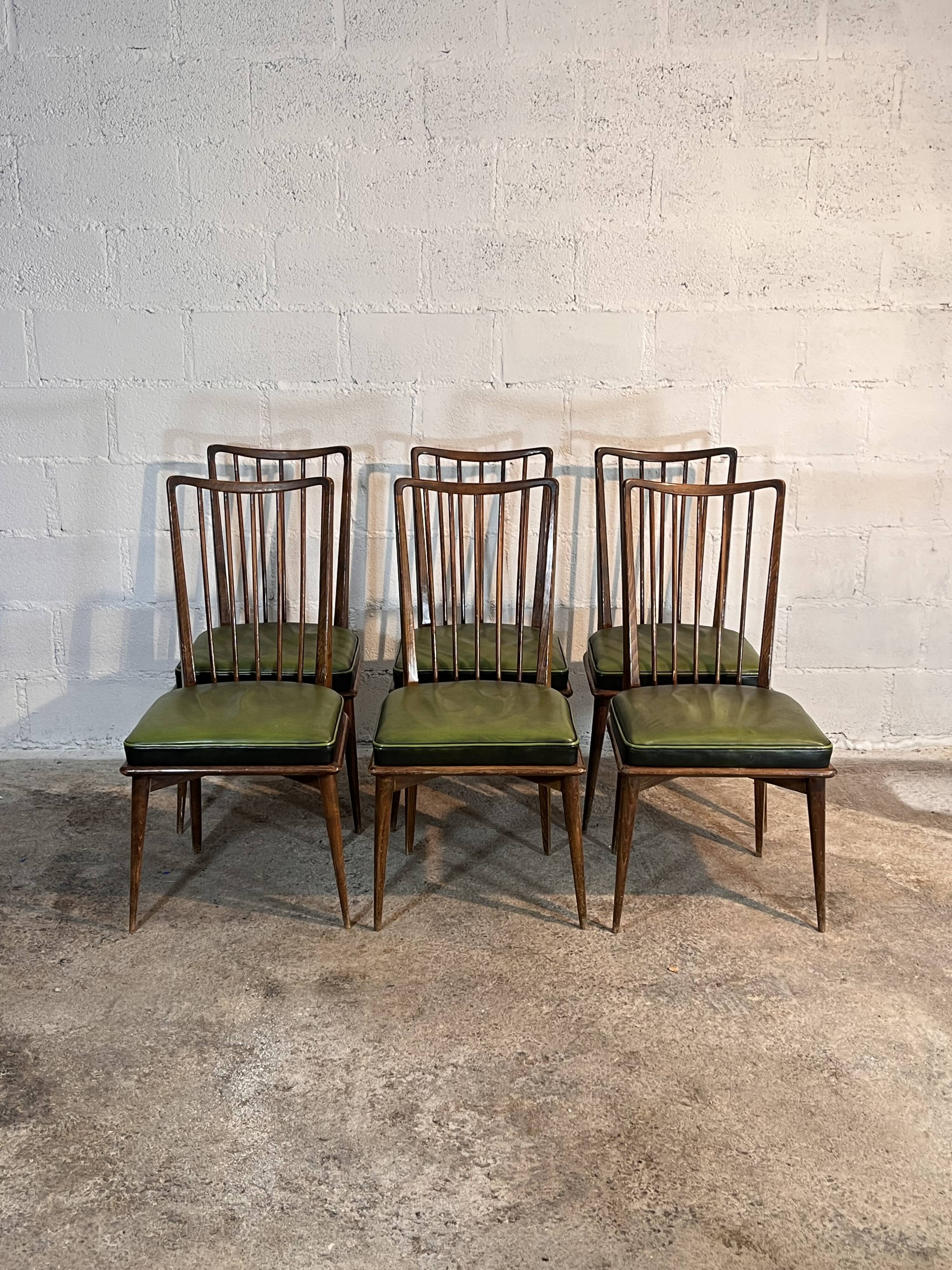 Dining room chairs, Charles Ramos 1950s