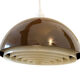 Brown Space Age Ceiling Light by A. Schröder Kemi, Denmark 1970s