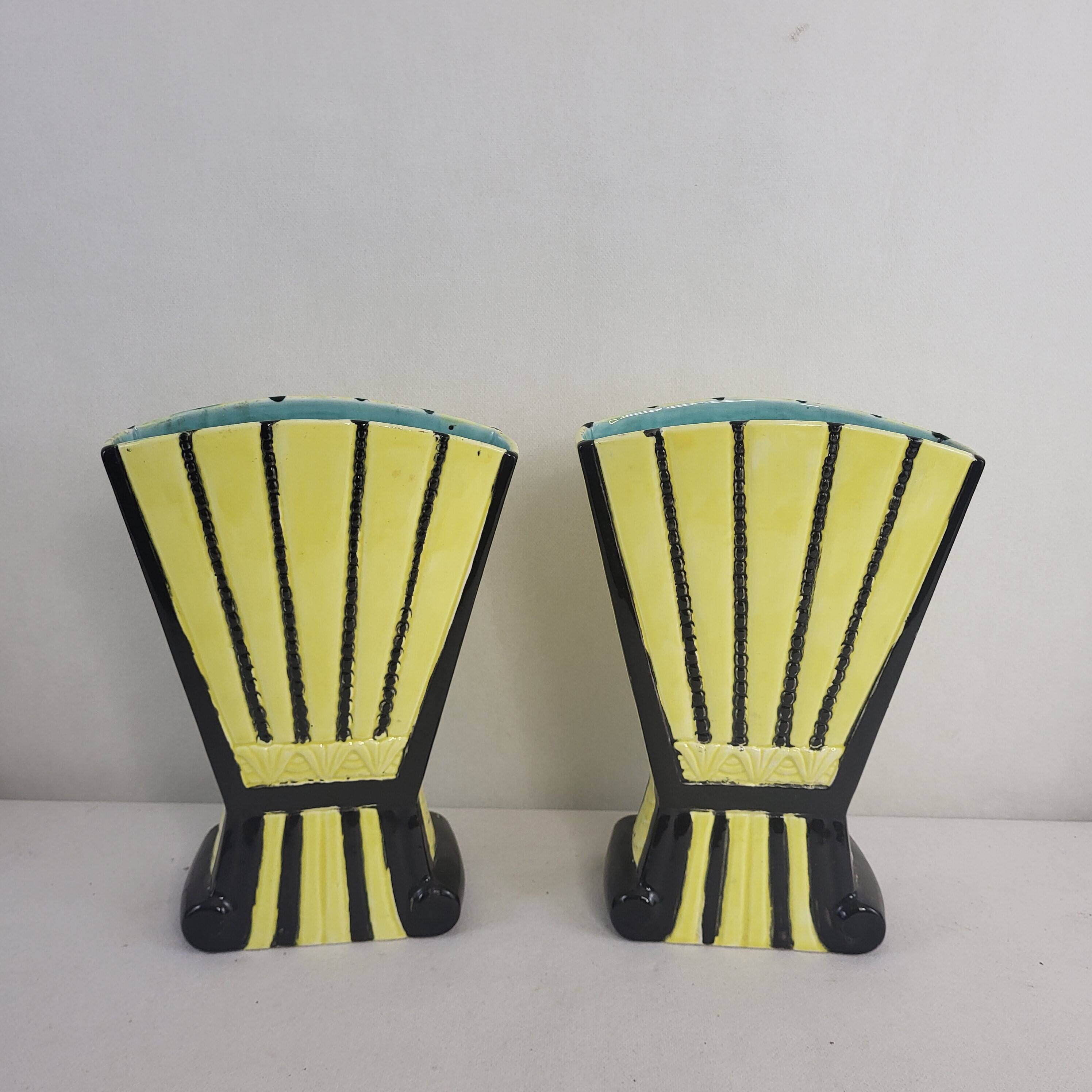 Pair of ceramic vases, early 20th century