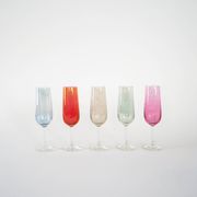 Set of coloured wine glasses, 1960s, made in Czechoslovakia