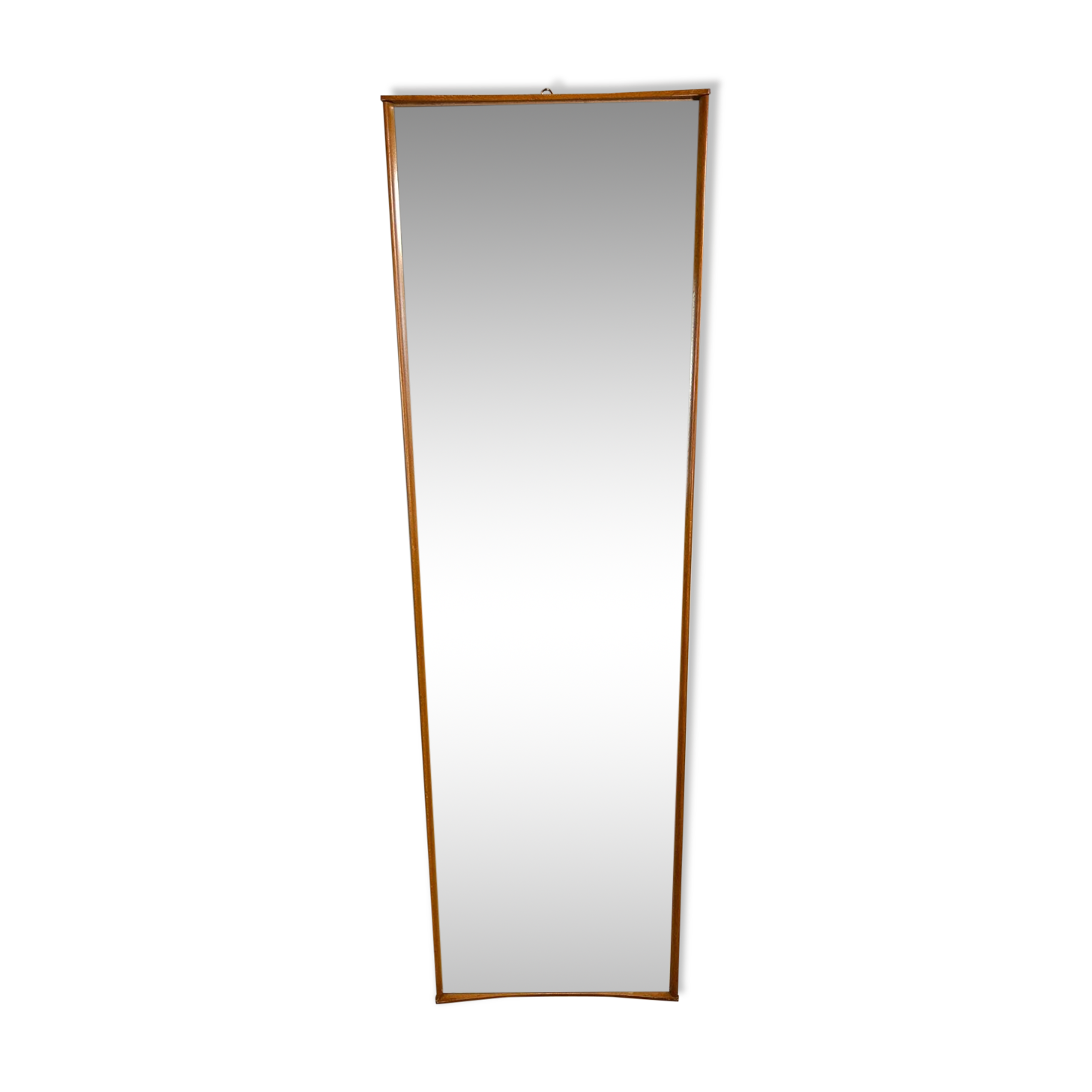 Grand miroir rétro vintage en teck du milieu du siècle des années 1960 | Polyvalent