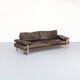 Foster & Partners ‘Still Sdc250’ curved sofa in brown leather for Molteni & C