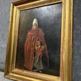 École Française du XIXeme siècle : tableau monogrammé et daté