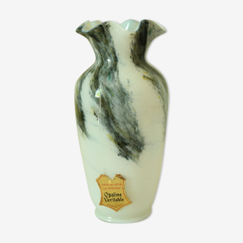 Vase vintage Opaline véritable de la Cristallerie Toscane Italie
