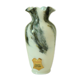 Genuine vintage Opaline vase from the Tuscan Crystal Factory, Italy.