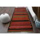 1970s vintage Turkish hand-knotted wool cotton red runner rug 118x330