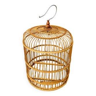 Cage à oiseau ancienne en bois