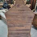 Golden wooden glazed mirror ref mart