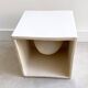 Vintage pop art cube vase / bowl white and green
