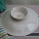 Coupe sur pied en porcelaine