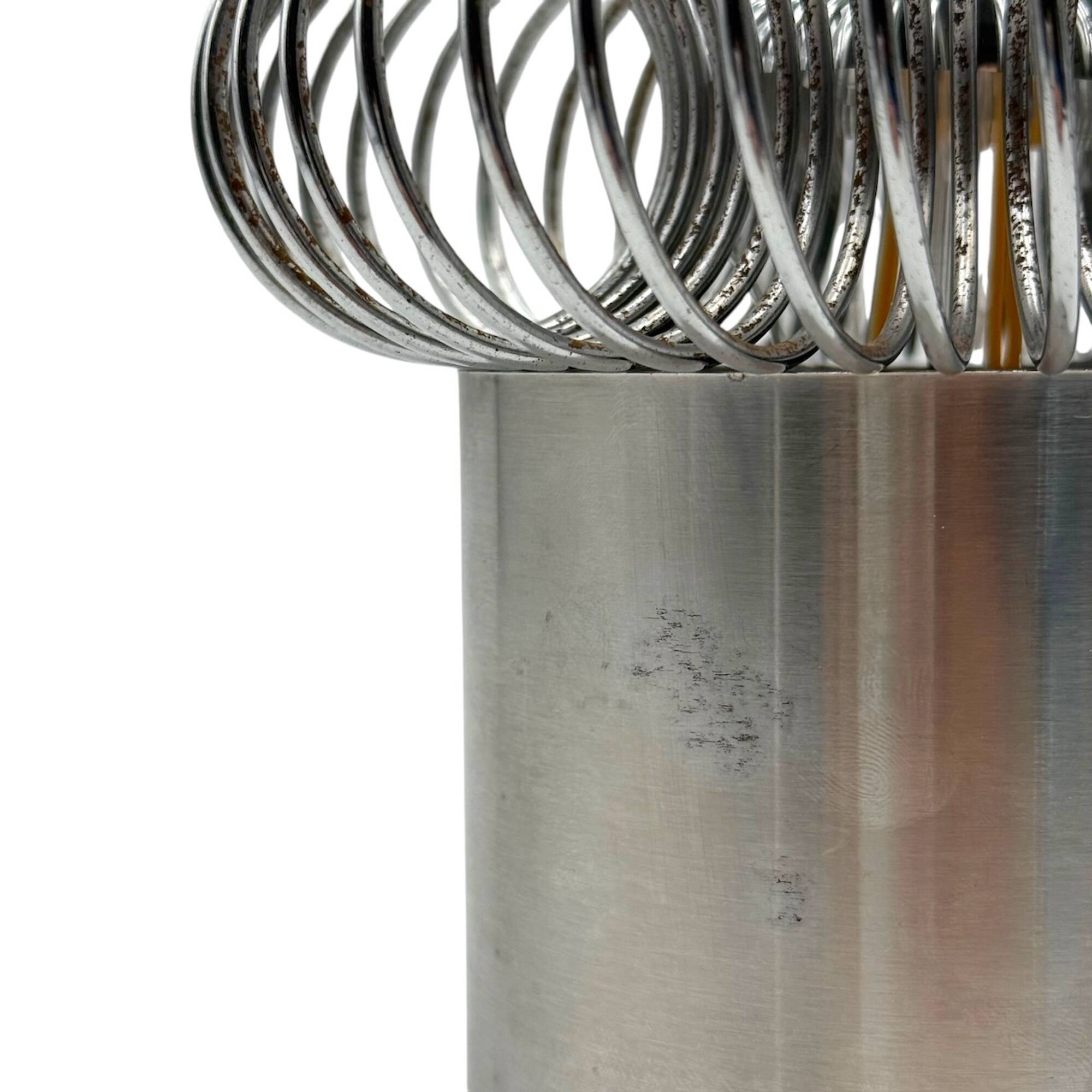 Applique spirale chromée Philippe Rogier pour Oxar France années 70