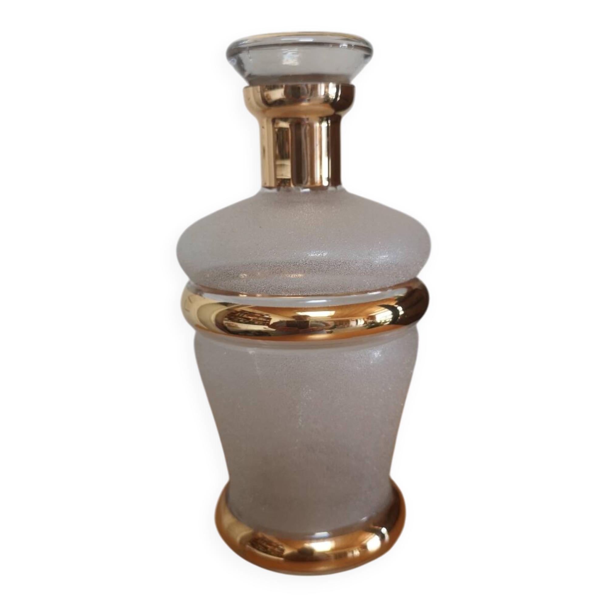 Art Deco Frosted Glass Liqueur Decanter