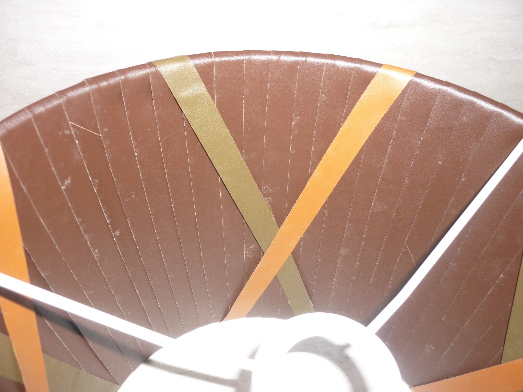 Lampshade fabric brown green and orange, 36 cm