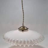 Opaline glass pendant light