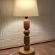 Lampe bois massif 1960 "design scandinave".