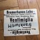 Vintage SNCF painted metal plate double, back / line:Ventimiglia / Frankfurt