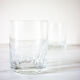 Paire de verres à whisky en verre taillé
