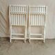 Vintage garden furniture R Gleizes in white painted wood