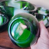 Murano glass salad bowl and ramekins