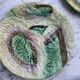 Set 8 slush plates with leaf decoration