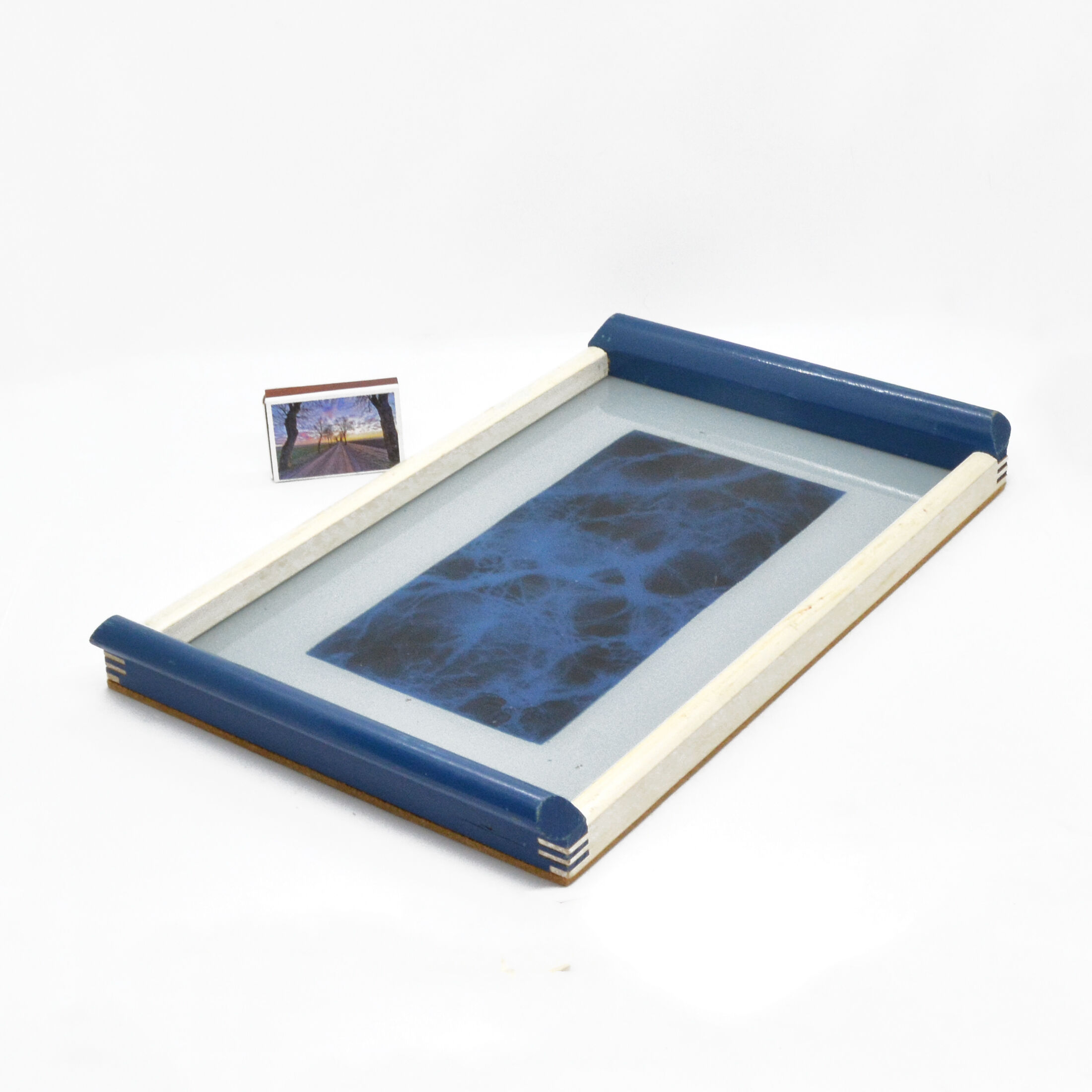 1960s mid-century modern tray, Holzsieb BT Wasungen, Germany