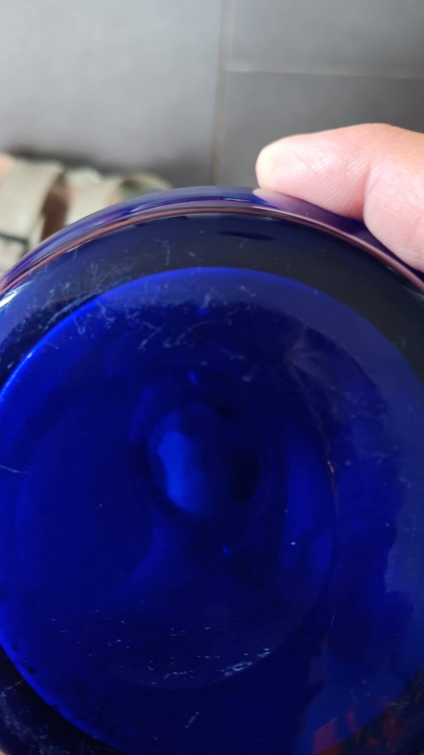 Holmegaard - Pichet / vase en verre Bleu de Bristol de Per Lutken