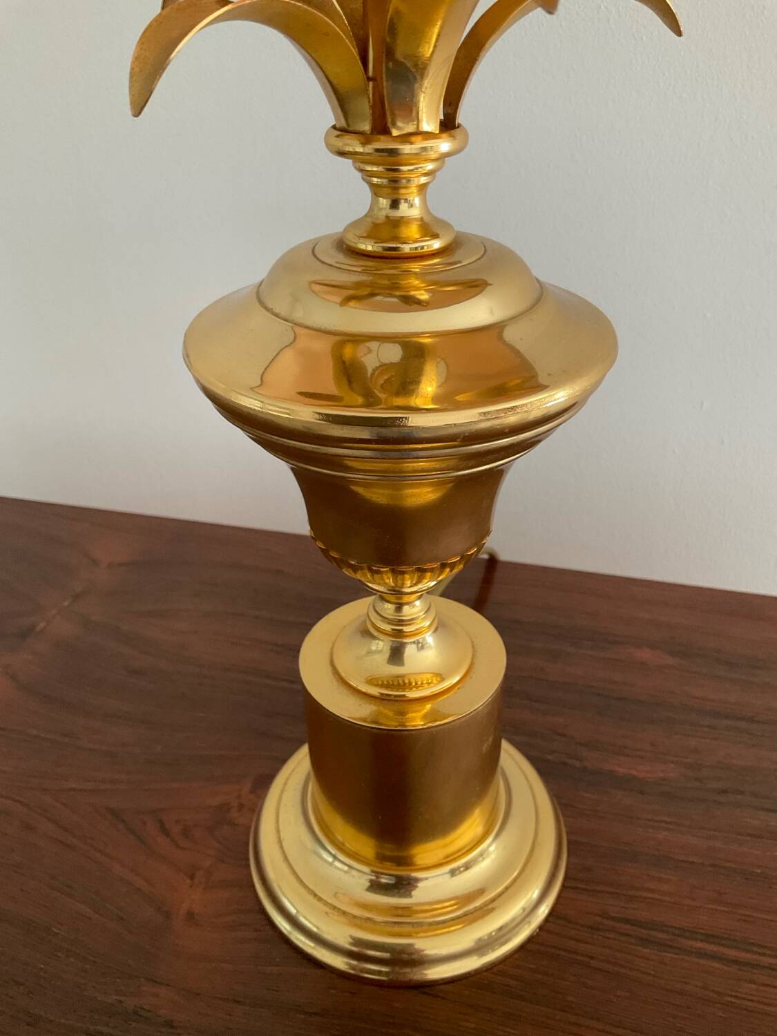 Vintage brass spike lamp from the 70s