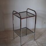 Vintage chrome metal saddle