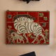 Wall panel "The Zebras" in ceramic signed by Jeanine Weymeers, circa 1970.