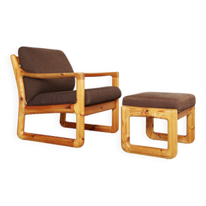 Fauteuil et repose-pieds - moderne