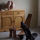 Rustic tribal Lobi chair from West Africa, Burkina Faso, Wabi Sabi, 1940s.