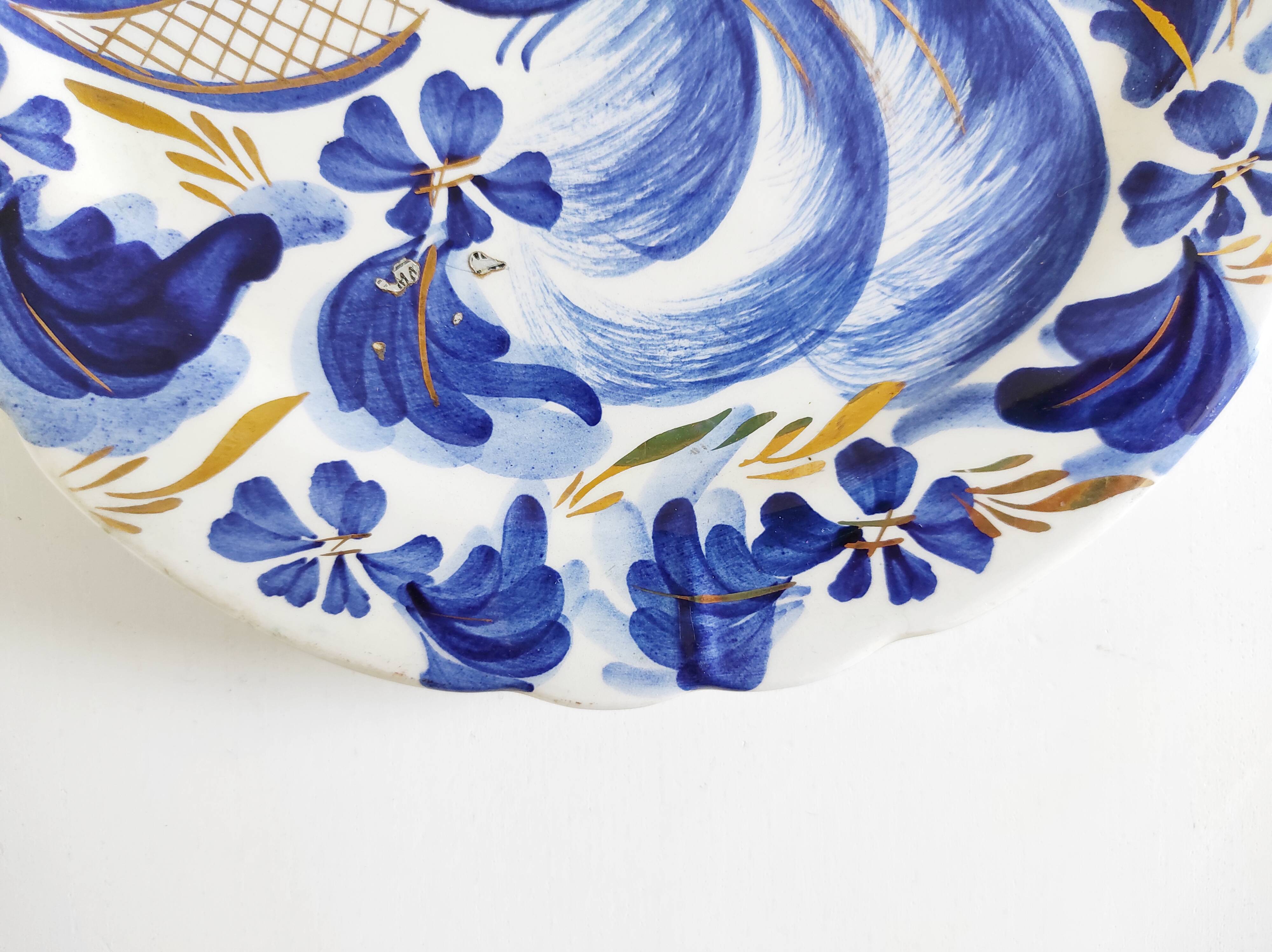 Hubert bequet blue bird plate