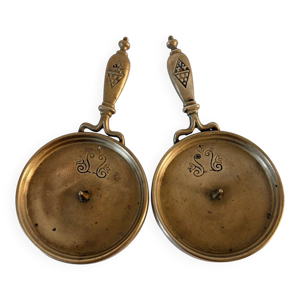 Paire de bougeoirs à