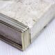 Travertine and brass ashtray